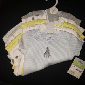 NWT Carter's 5 piece short sleeve bodysuit